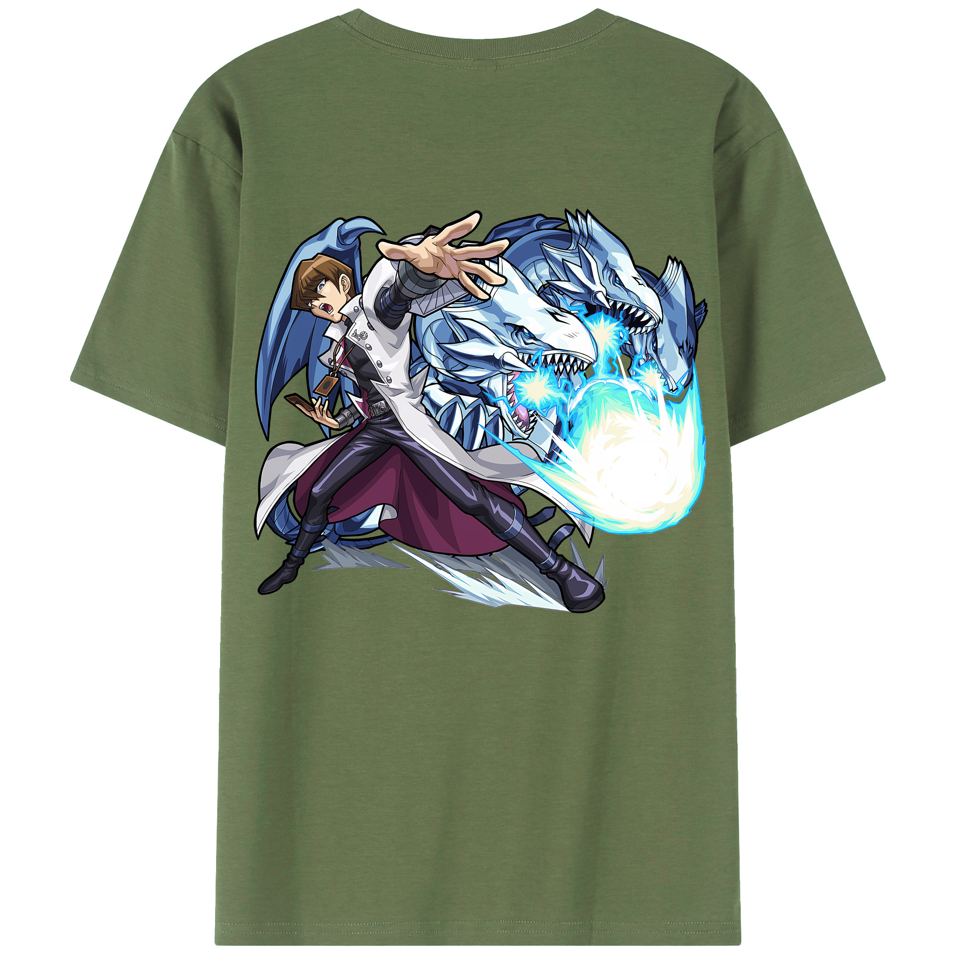 （画像用） 遊☆戯☆王 Yu-Gi-Oh! 綿100％ メンズ半袖Tシャツ（バックプリント） 通気性